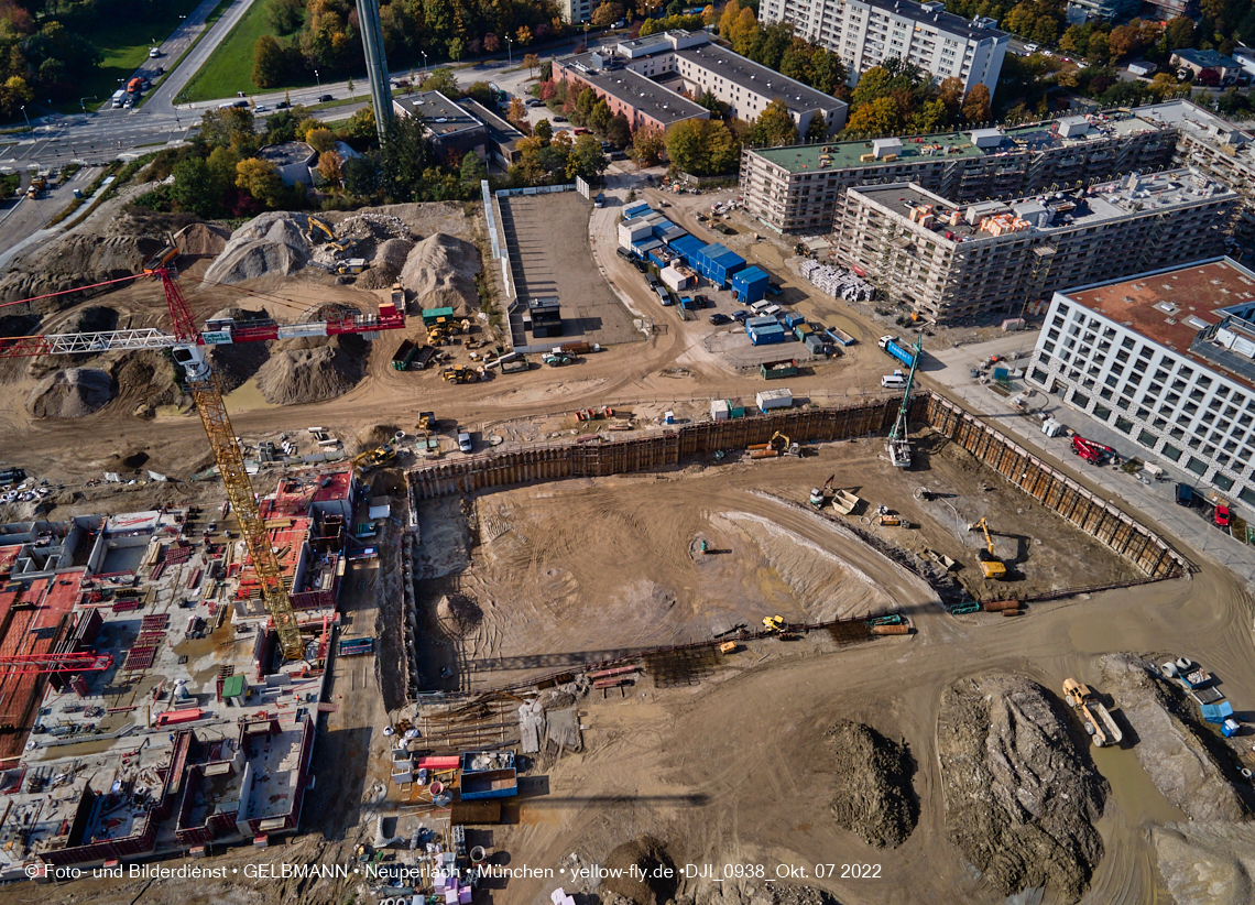13.10.2022 - Baustelle Alexisquartier und Pandion Verde in Neuperlach
